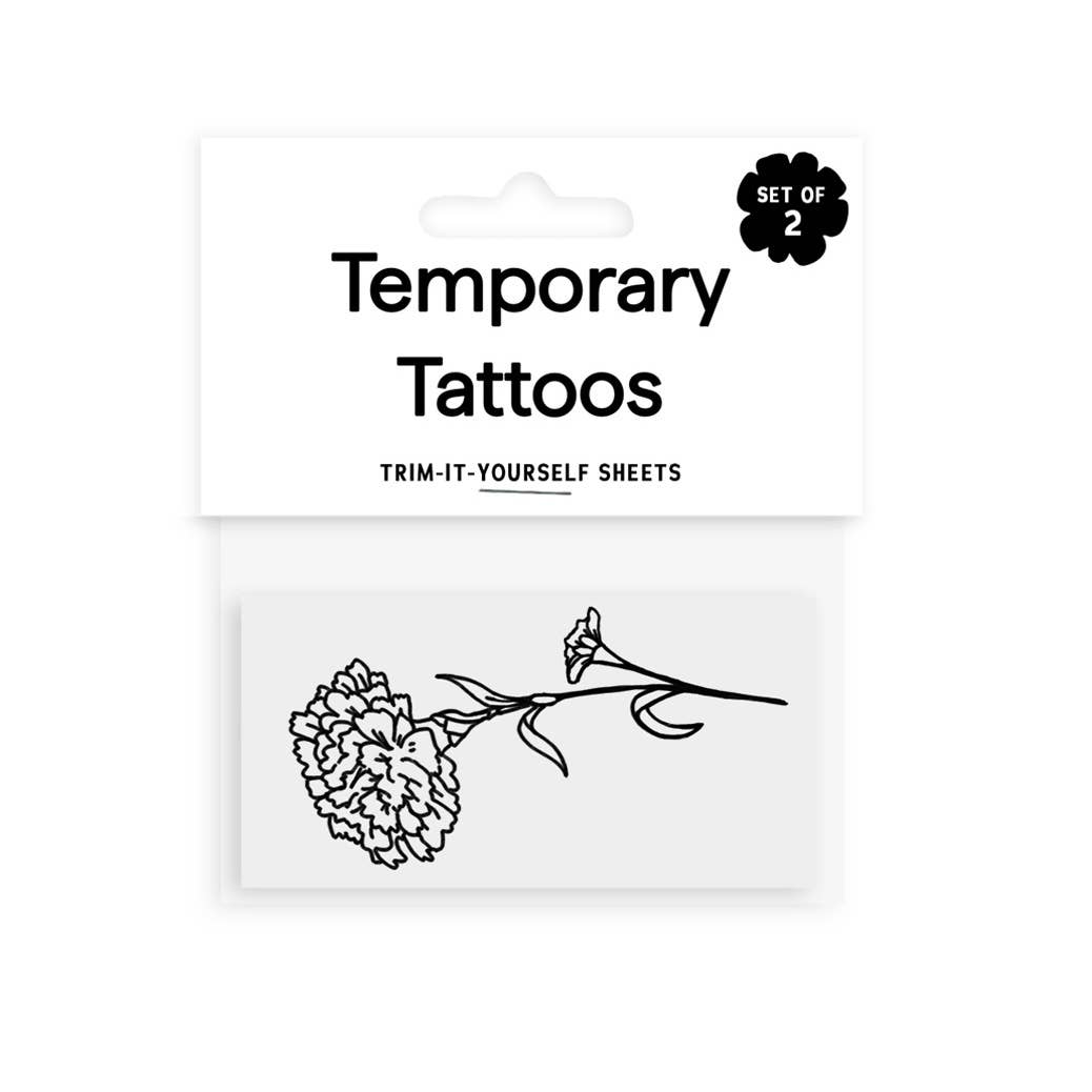 Saint Tattoos - Wholesale Temporary Tattoo - October Birth Flower - Marigold Temporary Tattoos1