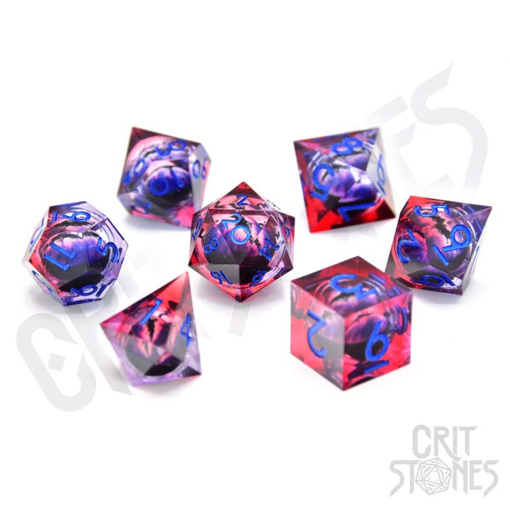 Elder Dragon's Gaze Floating Eye RPG Dice Set for wholesale by GlassStaff