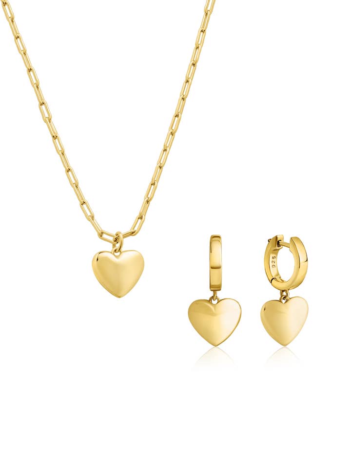 True Heart Örhängen & Halsband Set för wholesale av Tilary Limited