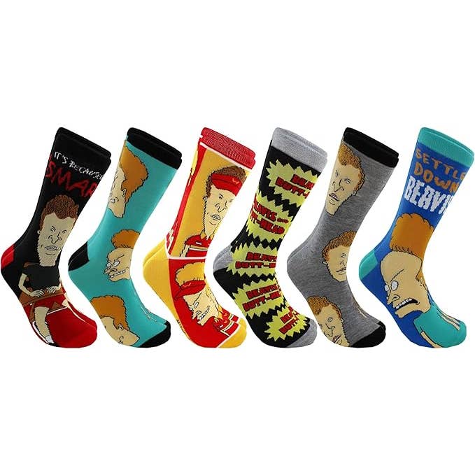 Beavis & Butt-Head 6er-Pack Crew-Socken für den Großhandel von HYP