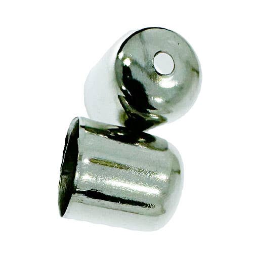 1.000 eindkappen, 7,1mm, zilver voor wholesale door EHAWA