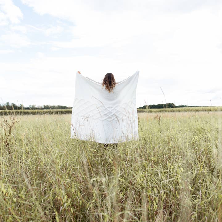 Crafts by Solid - Wholesale Throw blanket - Marsipan Cable Alpaca Blanket: Cozy Luxury (130x156cm)14