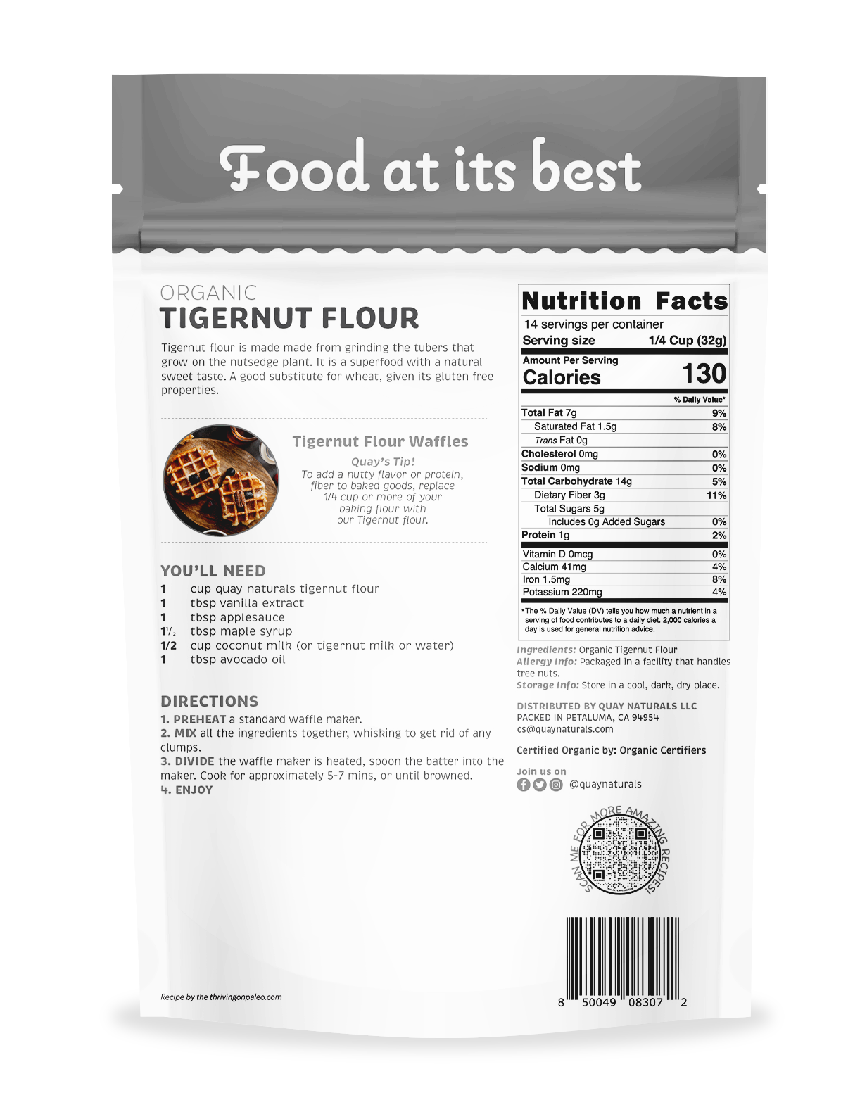 Quay Naturals - Wholesale Gluten-Free Flour - Organic Tigernut Flour1