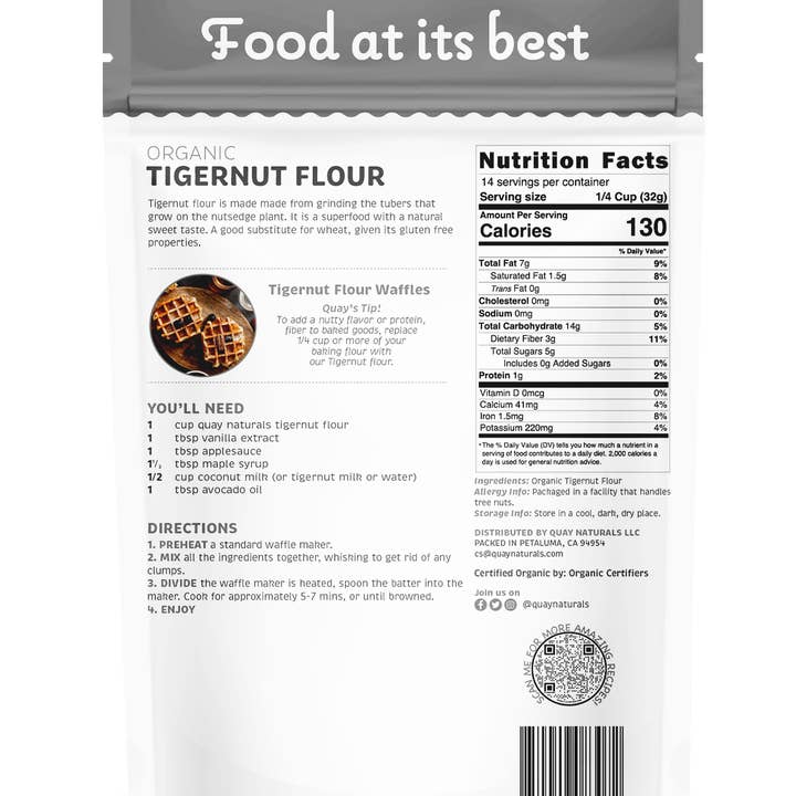 Quay Naturals - Wholesale Gluten-free flour - Organic Tigernut Flour1