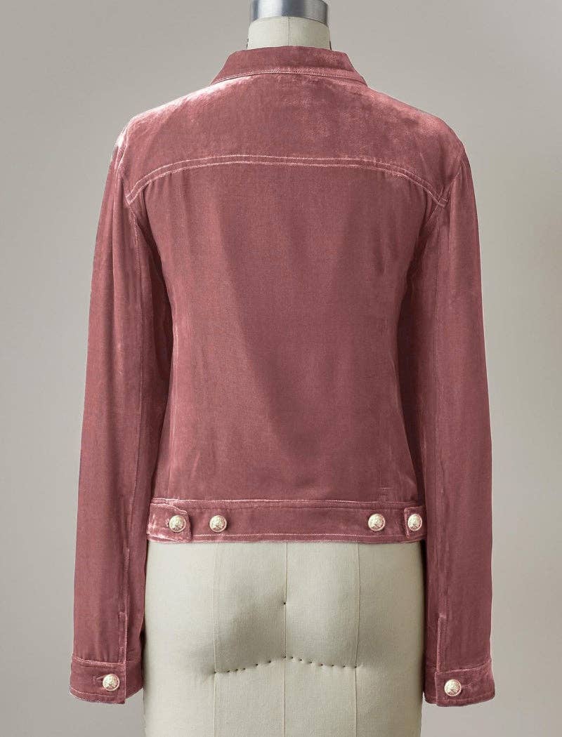 safistyle - Vente Veste – femme - Veste en velours à boutons avec poches poitrine6