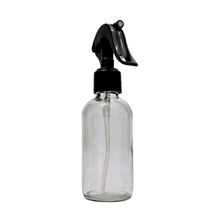 The Bottle Shoppe - Wholesale Spray Bottle - 4oz Clear Glass Bottle with Black Mini Trigger Sprayer0