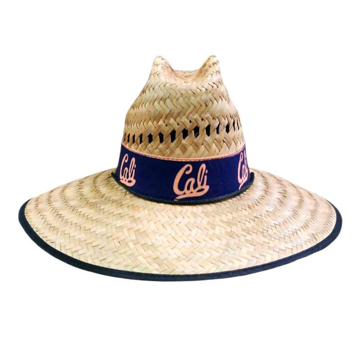 Deluxe Import Trading - Wholesale Straw Hat - Unisex - Straw Hat w/'Cali' Ribbon