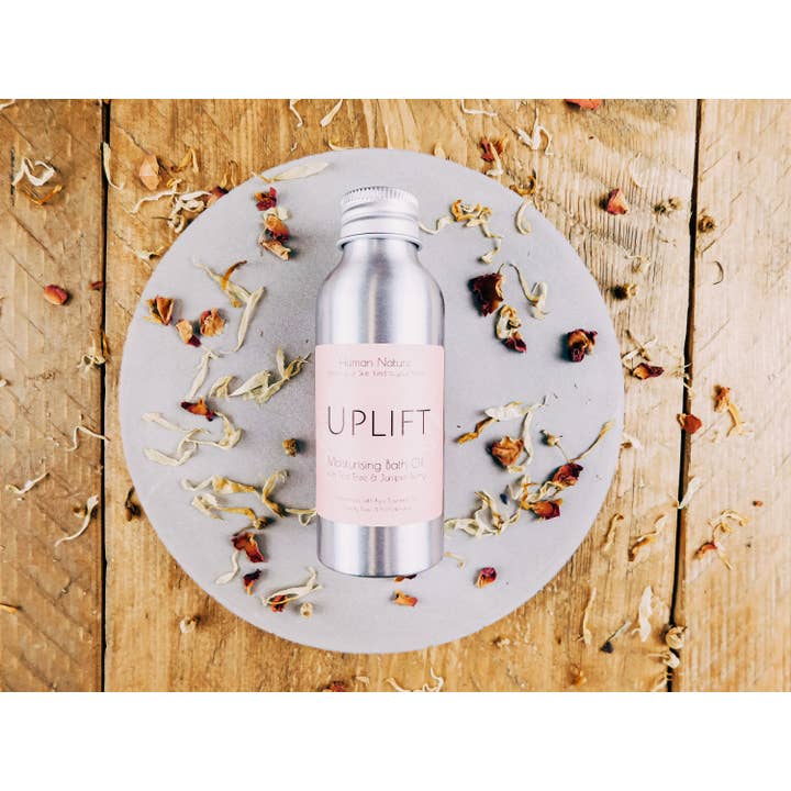 Uplift Organic Moisturising Bath Oil With Tea Tree & Juniper for wholesale by Human Nature Organics