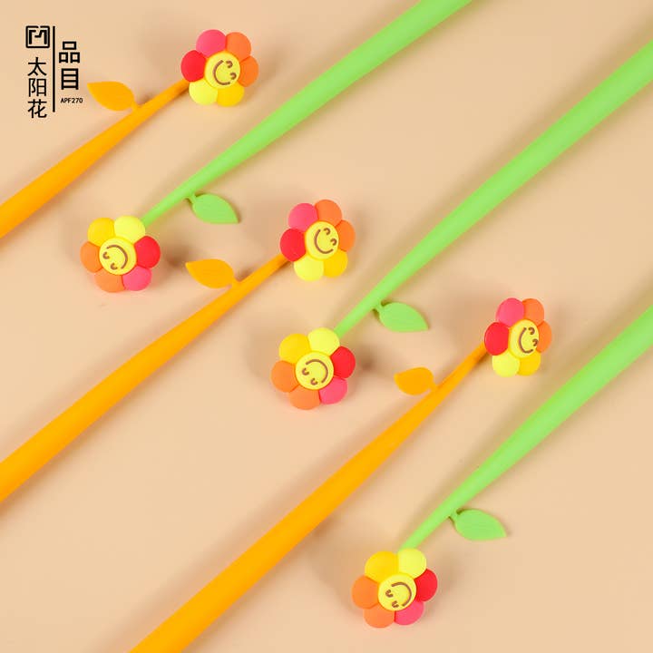 BCmini - Wholesale Pen - 22702 Happy Flower Wiggle Gel Pen-487