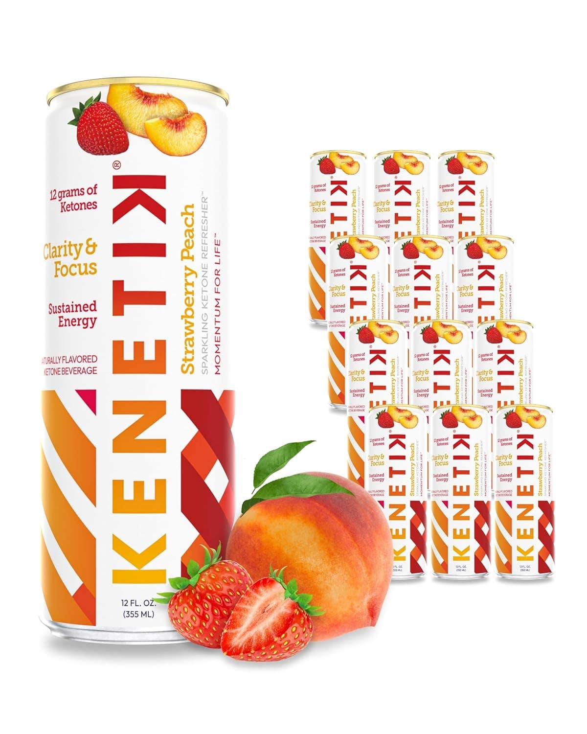 L&F Universal Goods - Wholesale Sports/Energy Drink - Kenetik Nootropic Ketone Drink - Strawberry Peach - 12/12OZ