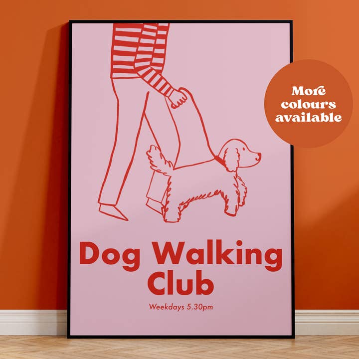 Lauren Beth Designs - Wholesale Art Print - Dog Walking Club Handdrawn Print4