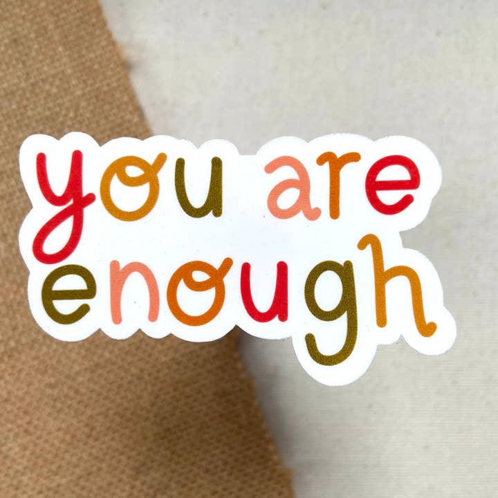Adesivo You Are Enough, 3 x 1,7 pollici per la vendita all'ingrosso da parte di H&L Craft Co