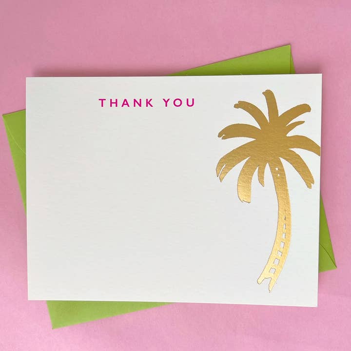 J.Falkner Cards - Wholesale Stationery/Notecard Set - Boxed Set: Thank You Palm "Perfect Little Notes"1