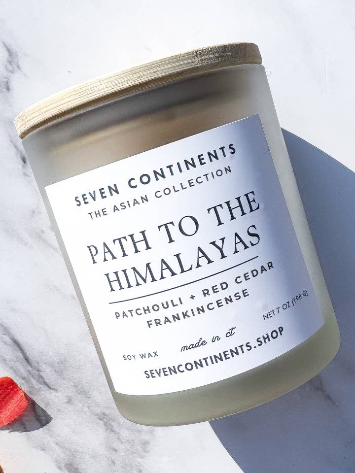 Path to the Himalayas- Soy Fall Candle with Patchouli for wholesale by Seven Continents
