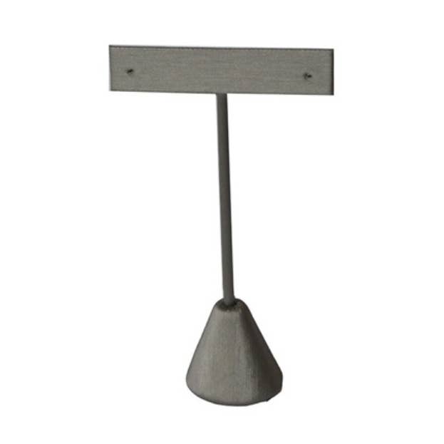 Ohrring-T-Display-Ständer 8,9 cm H Stahlgrau Kurz für den Großhandel von Zakka