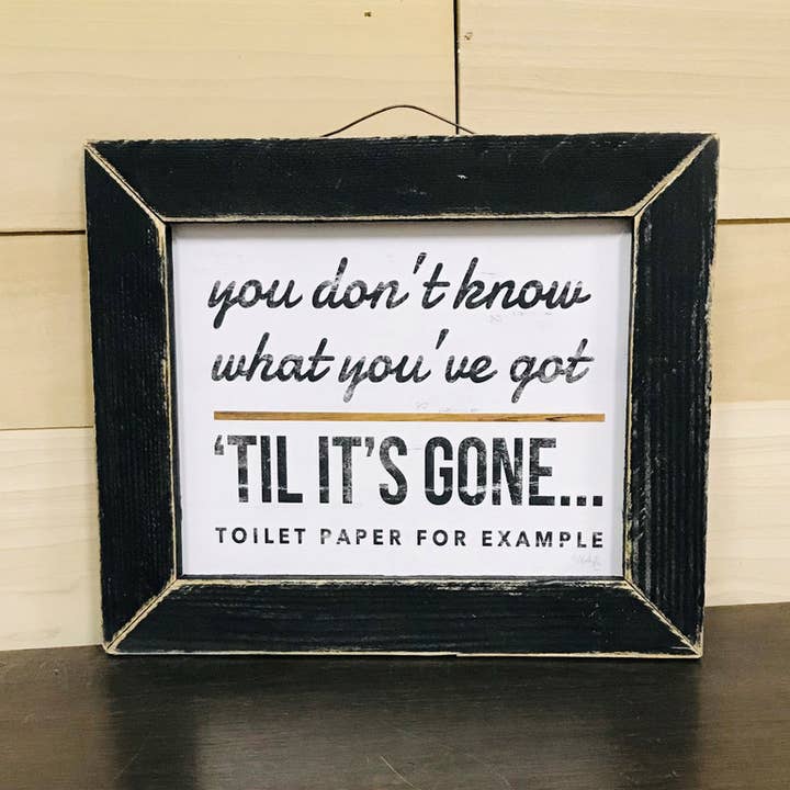 MAZ5395B Toilet Paper- Bathroom- Funny- Guest- Wall Sign for wholesale by JanMichaels Art & Home