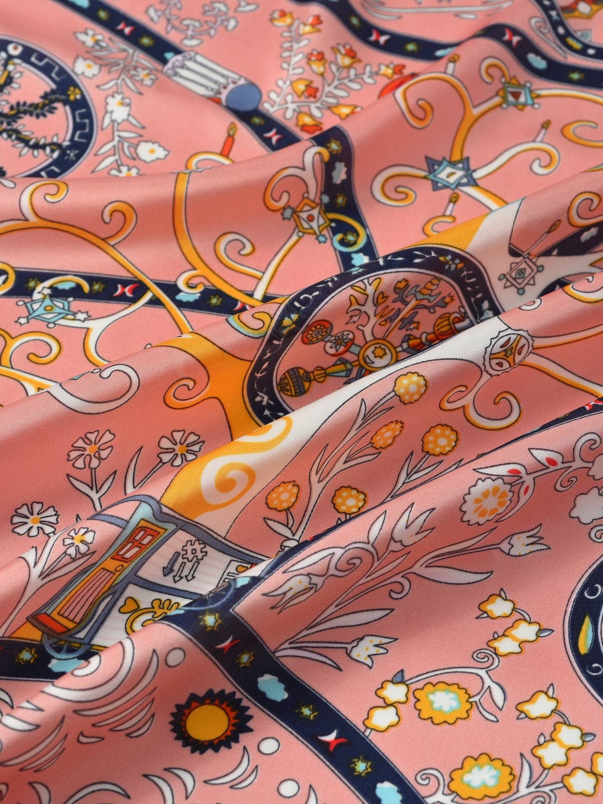 Funkyrel® Atzbranding Limited – wholesale Scarf – Women's – Scarvii - Vintage Pattern Square Scarf1