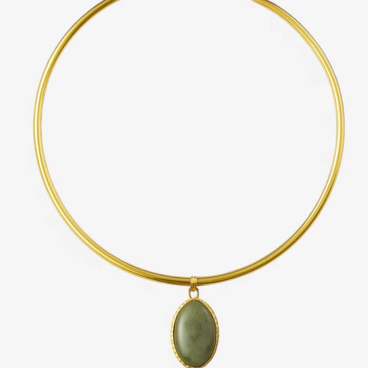 Woonder - Wholesale Choker/Collar - Green Amulet Choker0