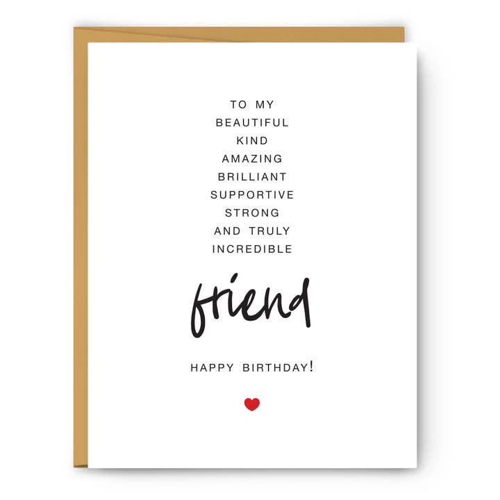 Footnotes - Wholesale Birthday Card - To My Friend - Birthday Card