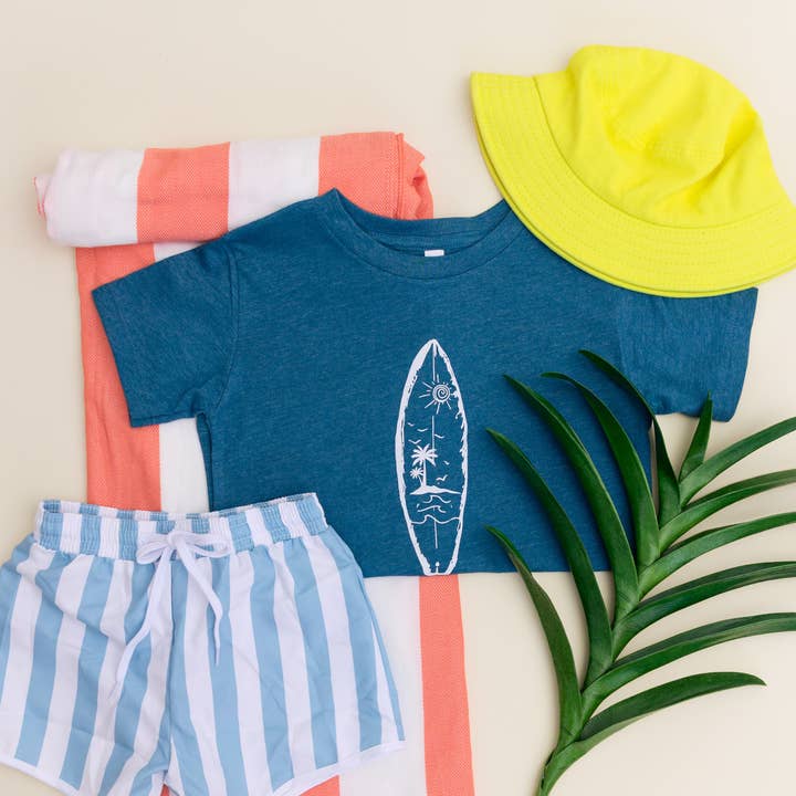 Surf Board Catch Waves Beach and Summer Shirt for wholesale by Benny & Ray Apparel