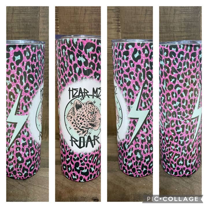 Hear me roar 20 oz sublimation tumbler for wholesale by NYOG Side Hustle