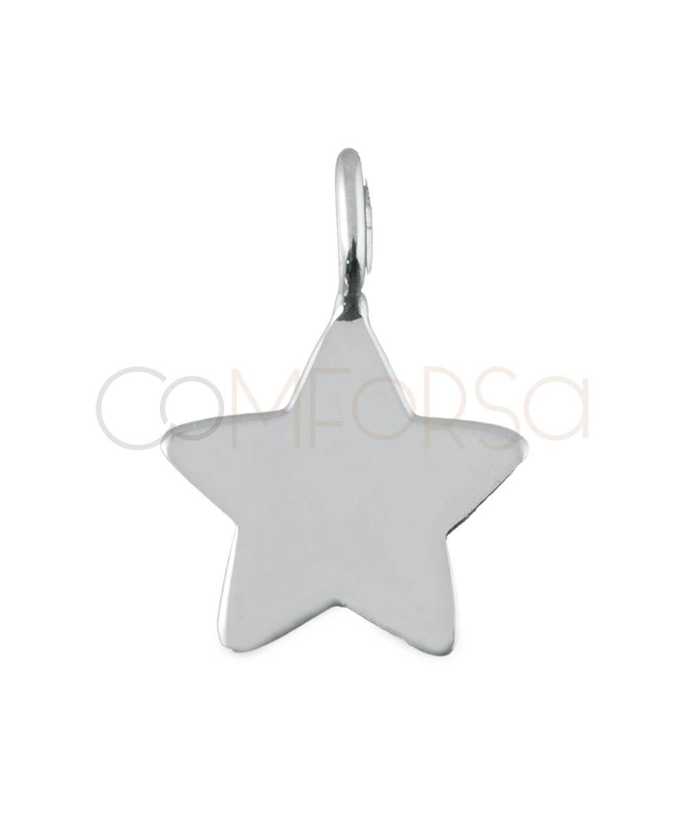 COM FORSA SL - Wholesale Individual Charm/Pendant - Colgante estrella 8 x 6 mm plata chapada en oro0