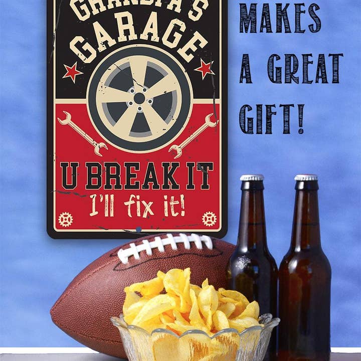 Lone Star Art - Wholesale Sign - Grandpa's Garage - Metal Sign