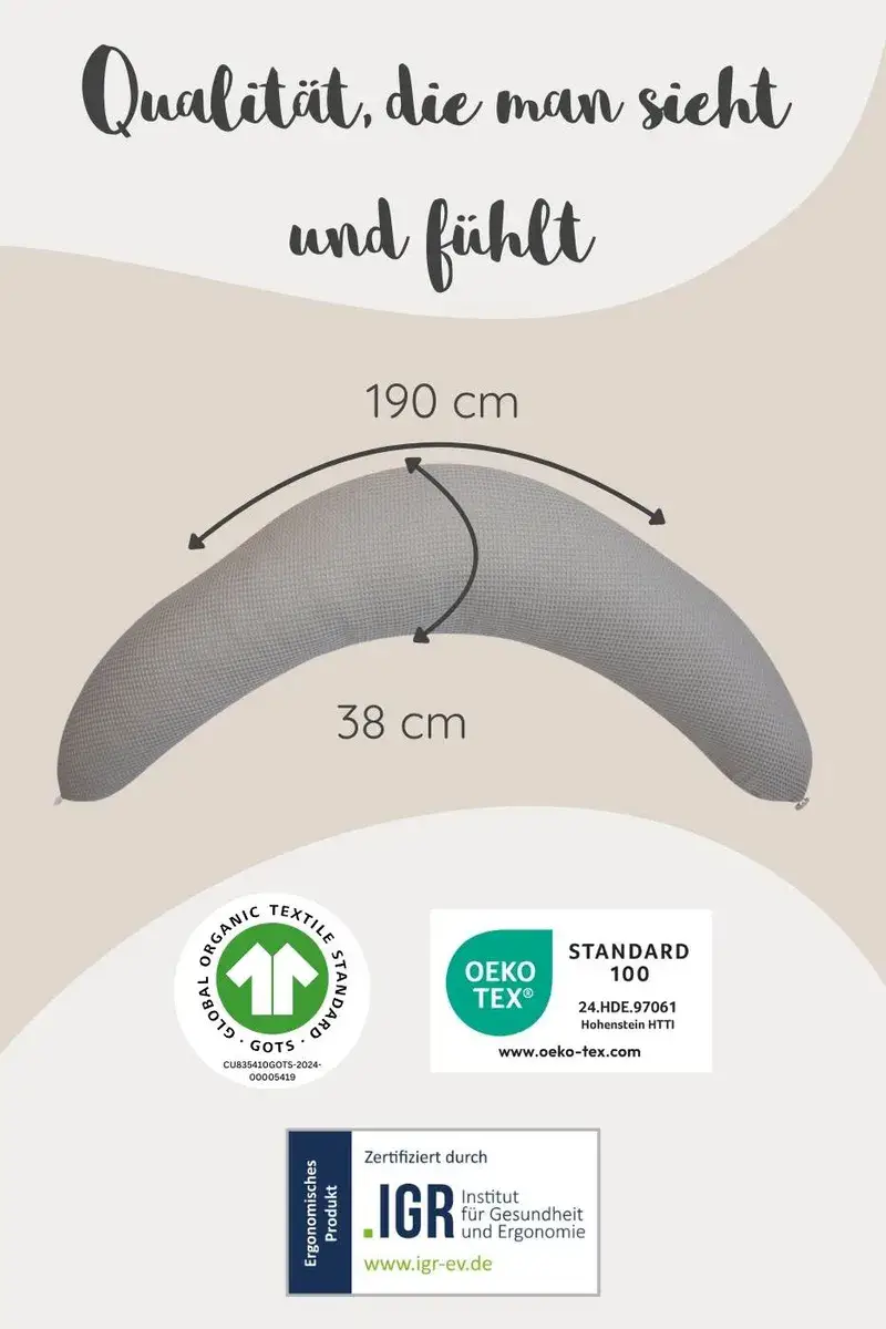 HOBEA-Germany GmbH - Wholesale Nursing Pillow/Pad - Maternity - Nursing pillow muslin taupe4