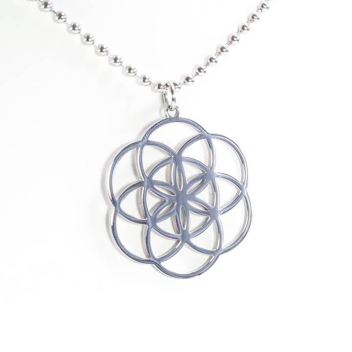 Ciondolo "Seed of Life" con catena a pallini per la vendita all'ingrosso da parte di Mein Mantra