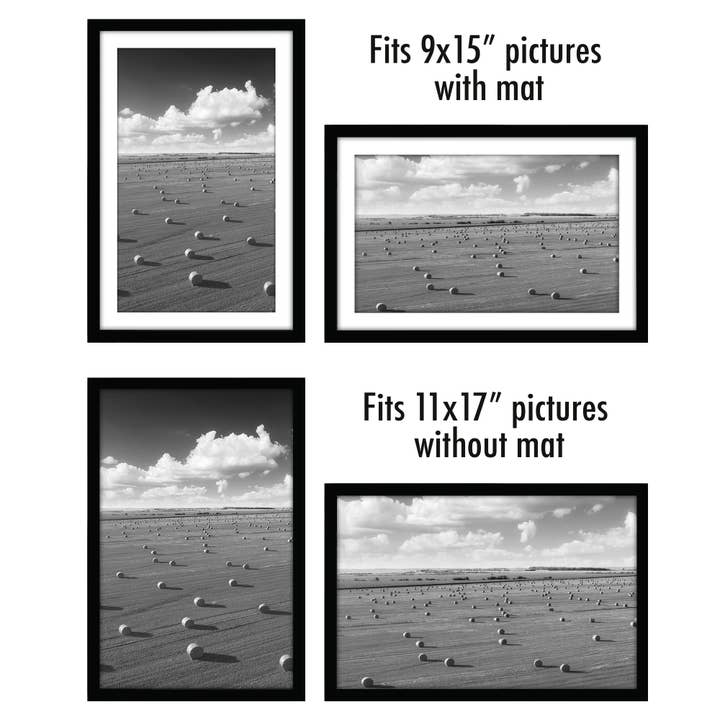 Americanflat - Wholesale Picture Frame - Americanflat Picture Frame with Mat Slim Molding (5 Pack)63