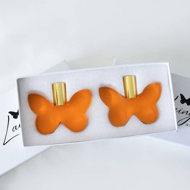 Lainy Home – wholesale Candle holder – Pair of 3” Butterfly Candleholders12