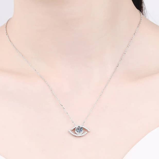 Koch La Ni Jewelry - Vente Colliers à pendentif - Collier Pendentif Œil Maléfique en Moissanite2