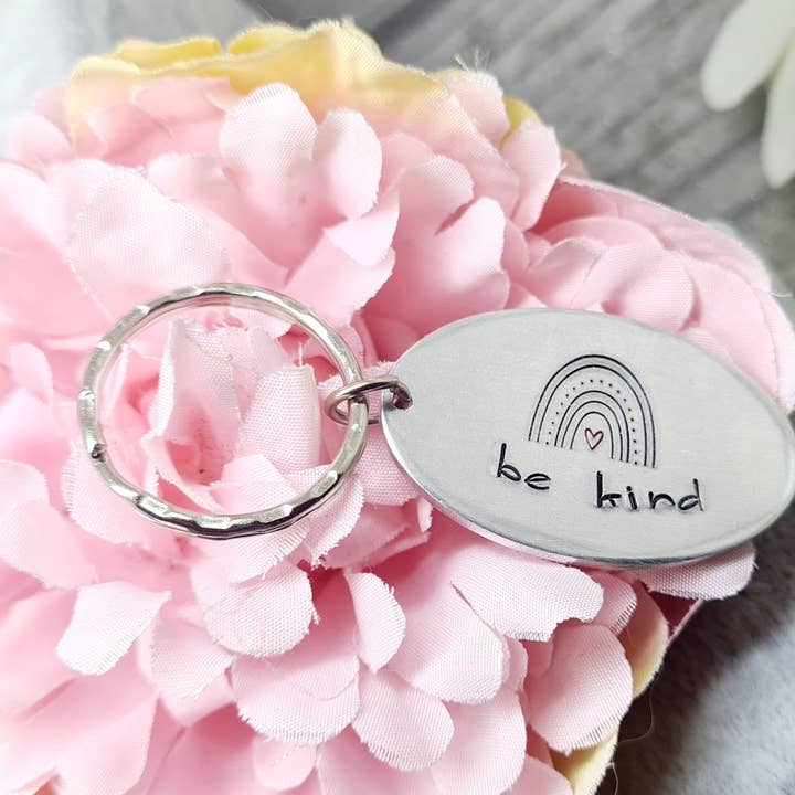 Be Kind - Rainbow Keyring for wholesale by The Trinket Box
