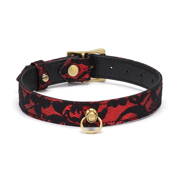 Liebe Seele - Wholesale Choker/Collar - Victorian Garden Lace and PU Choker, Vegan-friendly1