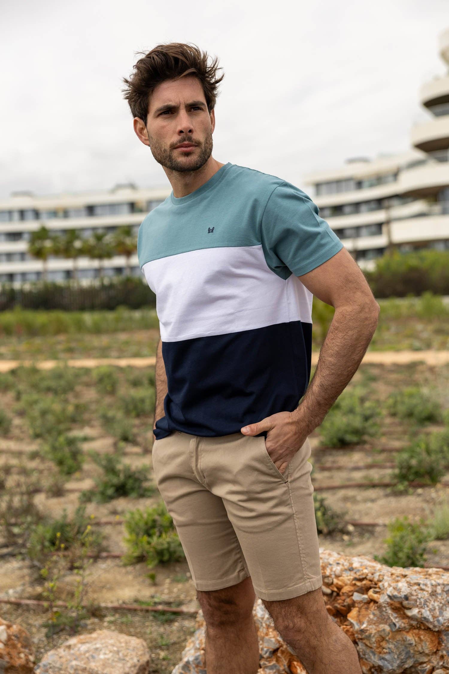 Custi Mikelo: Men's Clothing & Christmas Gifts - Wholesale T-shirt - Heren - Groen tricolore t-shirt | Egypte0