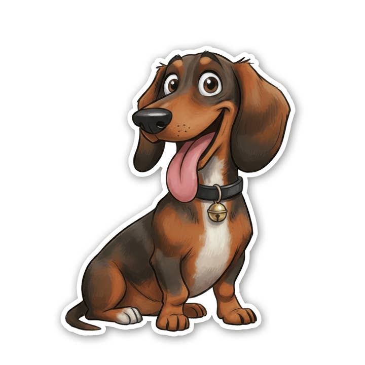 Pattes Heureuses - Autocollant Teckel pour la vente par Sticker Atlas