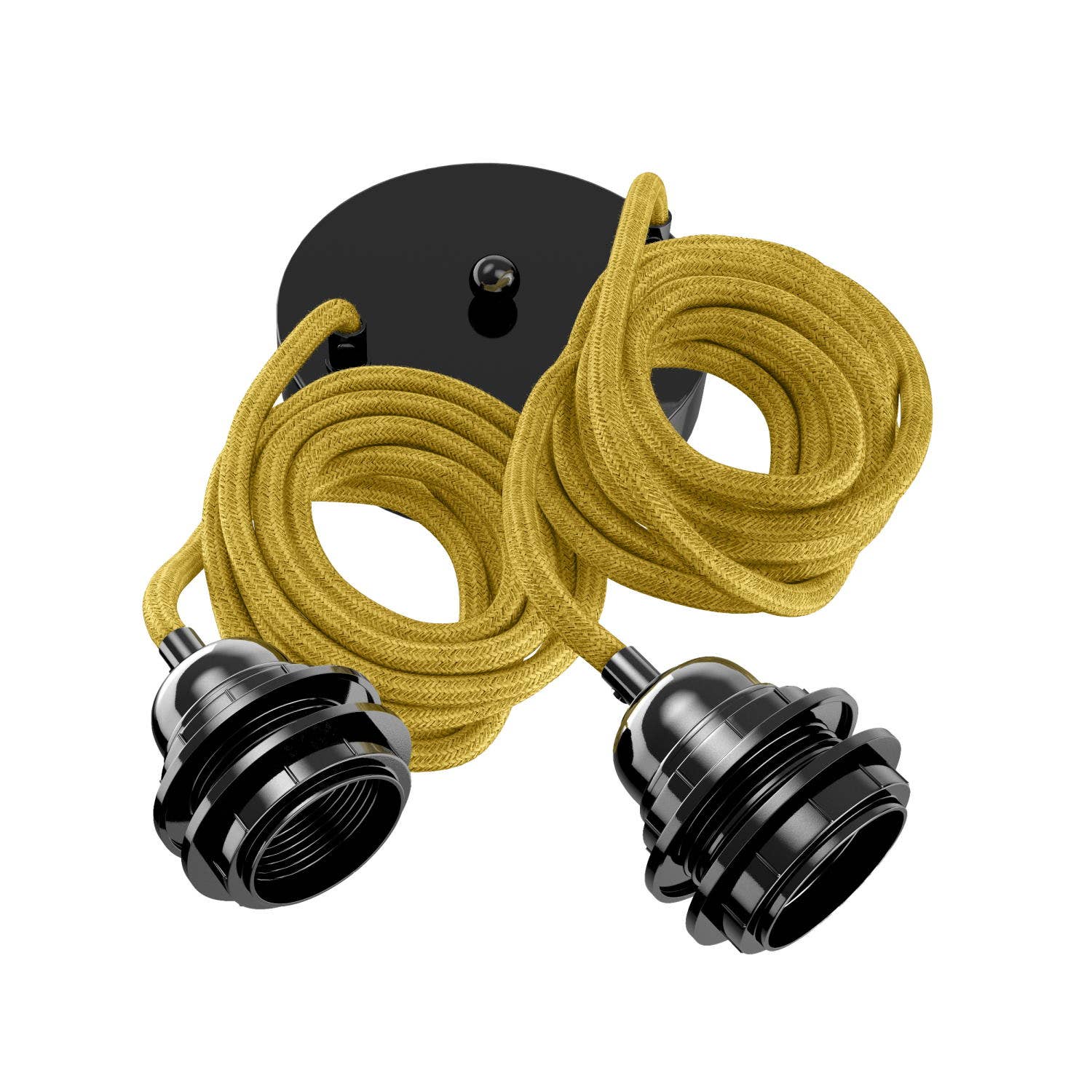 Hoopzi - Wholesale Chandelier/Hanging Light - Ceiling Pendant 2 Wires 2.50 m French Linen-Mustard Linen