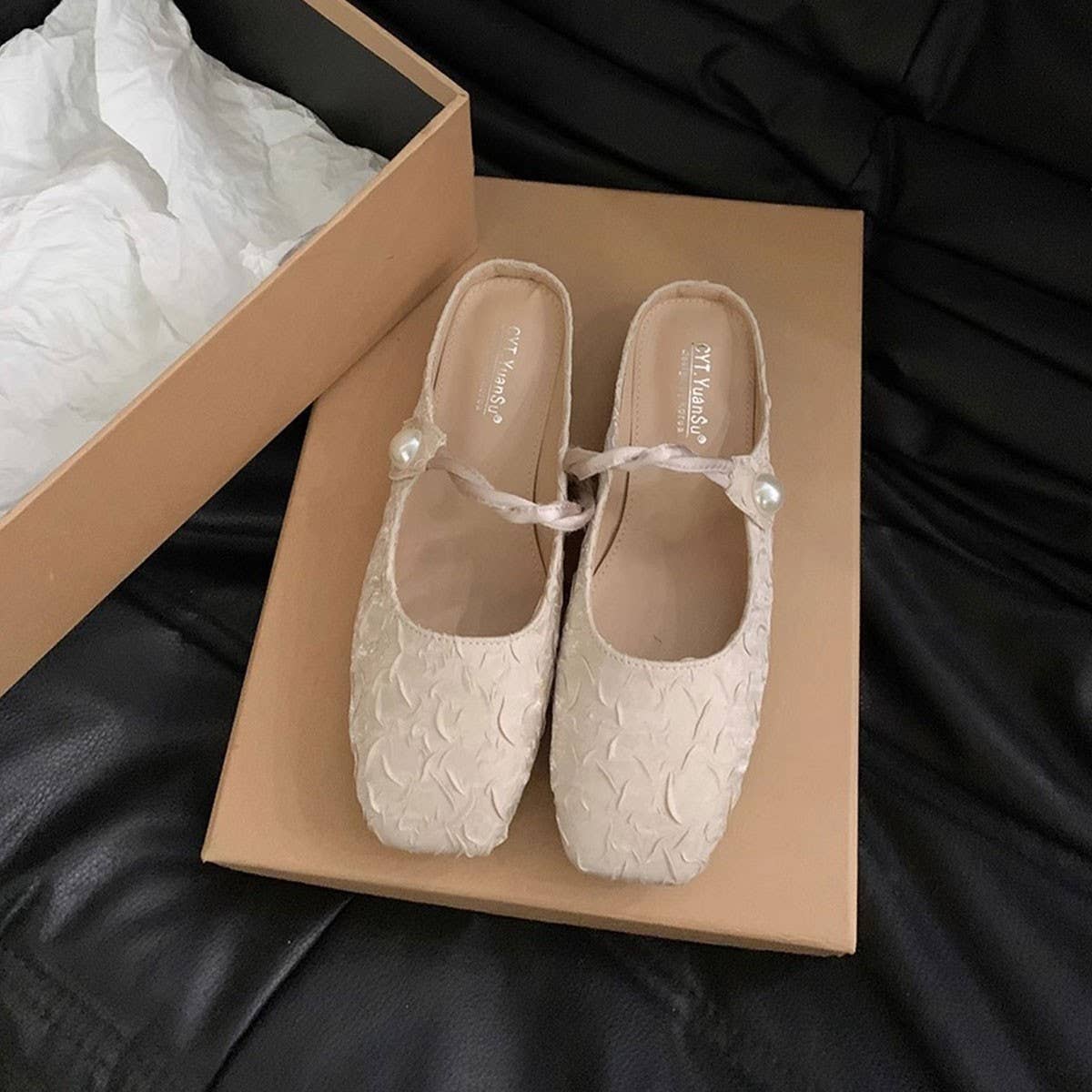 ACCITY - Wholesale Flats - Women's - Silver Open-Toe Slip-On Flat Sandals for Women_CWSHF00642