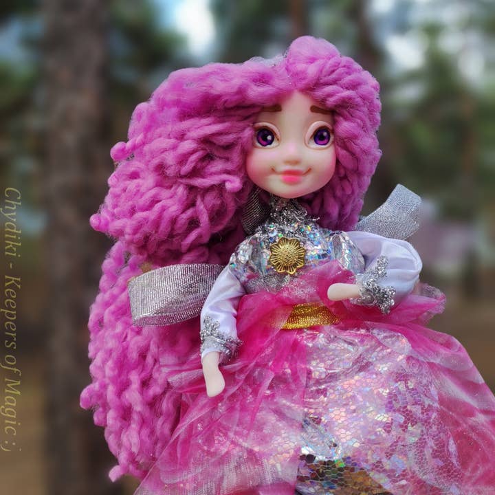 Grande poupée princesse rose pour petite fille à jouer pour la vente par FairyArtDolls
