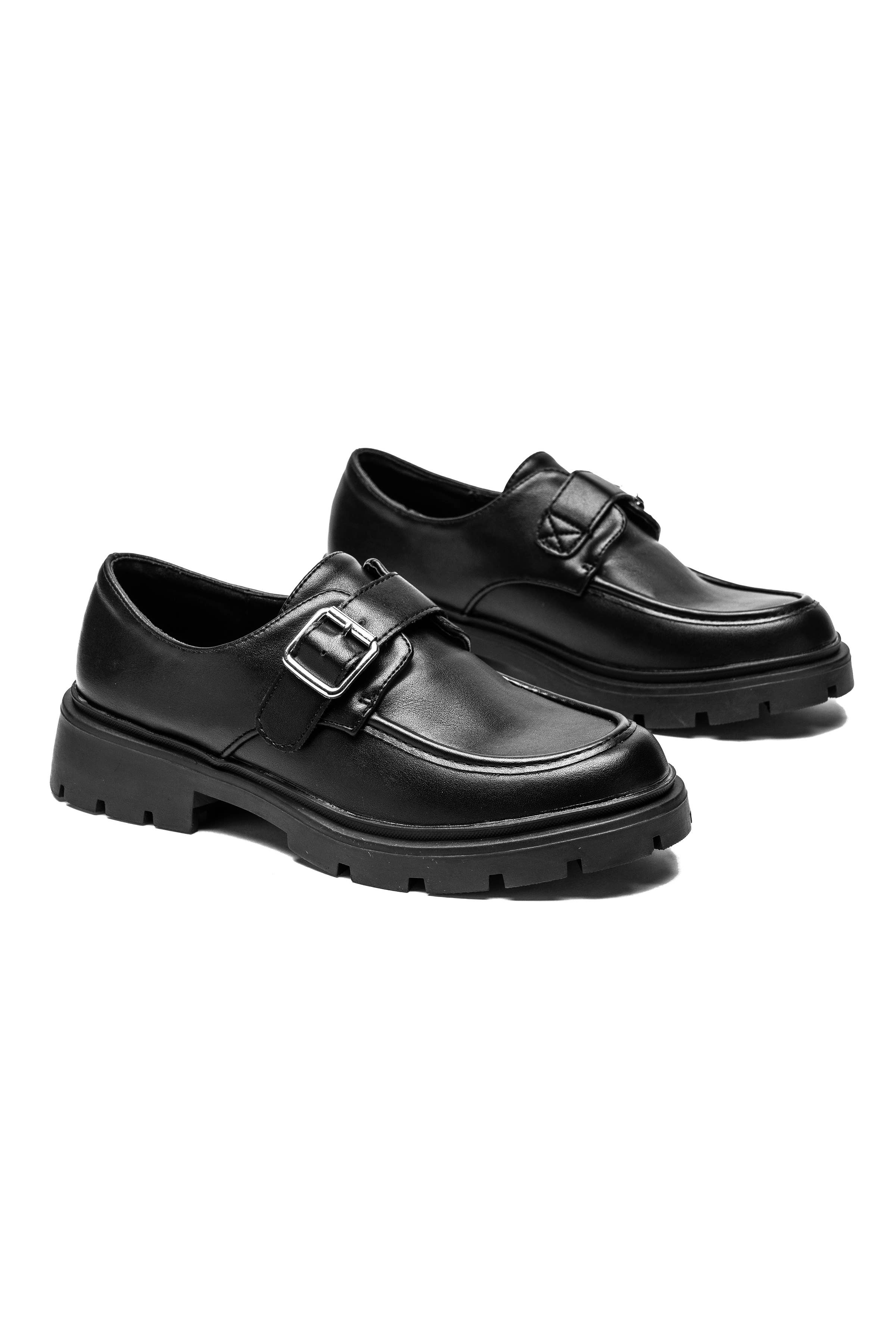 C'M PARIS - Wholesale Loafers - Women's - Chunky Loafer with Strap and Buckle 77-6531