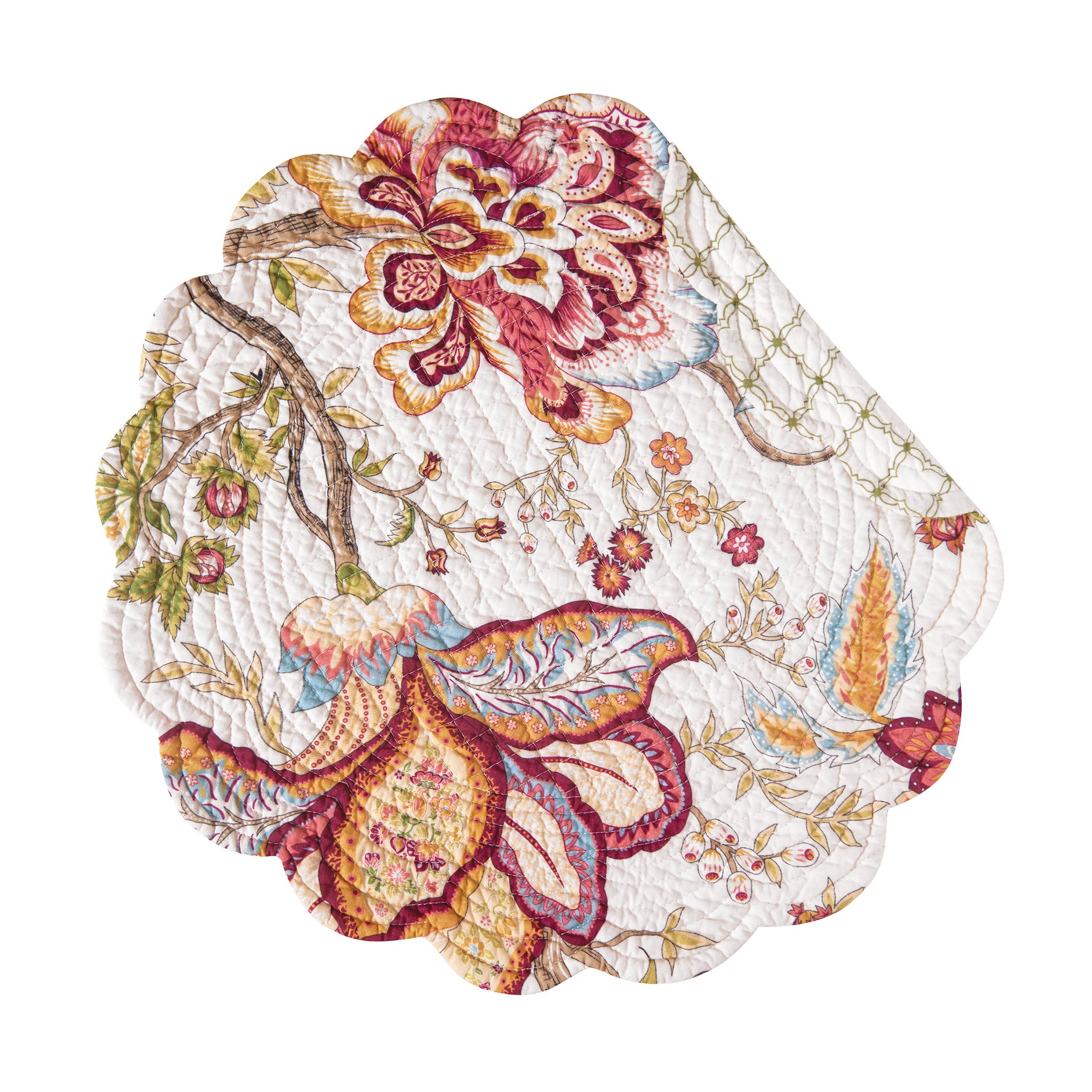 C&F Home - Vente Serviettes de table en tissu - SERVIETTE Florale Rose Bethany en SOLDE2