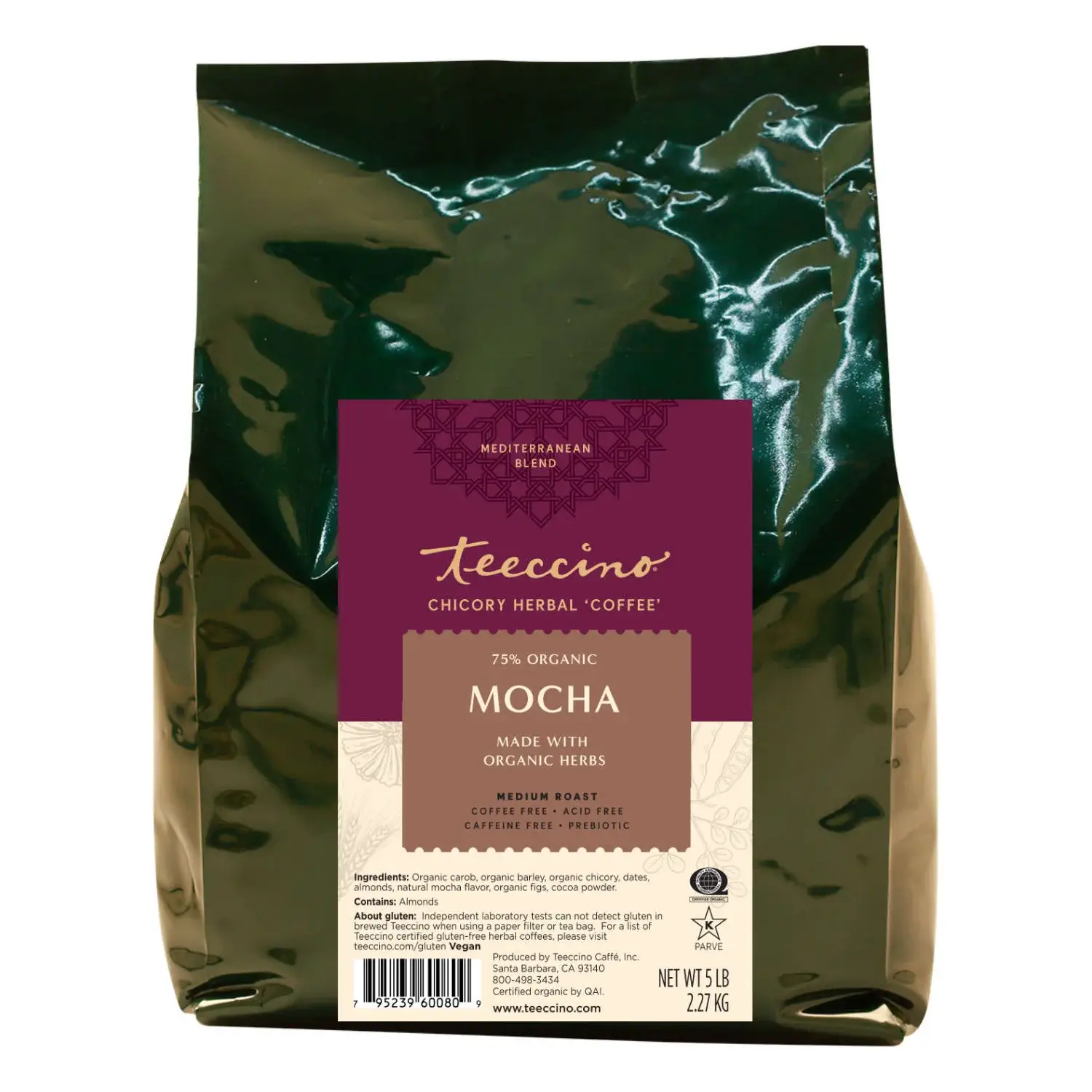 Teeccino – wholesale Malet kaffe – Mocka Cikoria Örtkaffe -75% Ekologiskt0