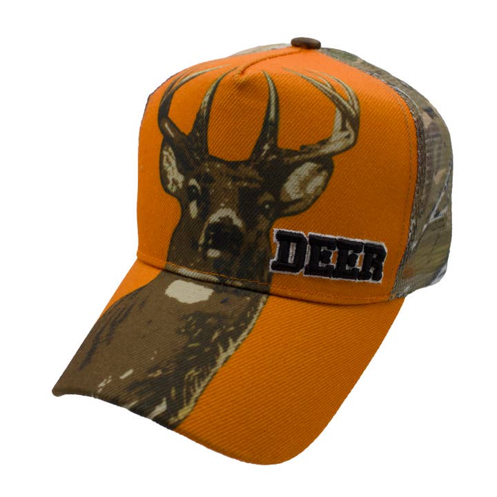 Big Deer 5-Panel Trucker Hat for wholesale by Windcatcher Inc