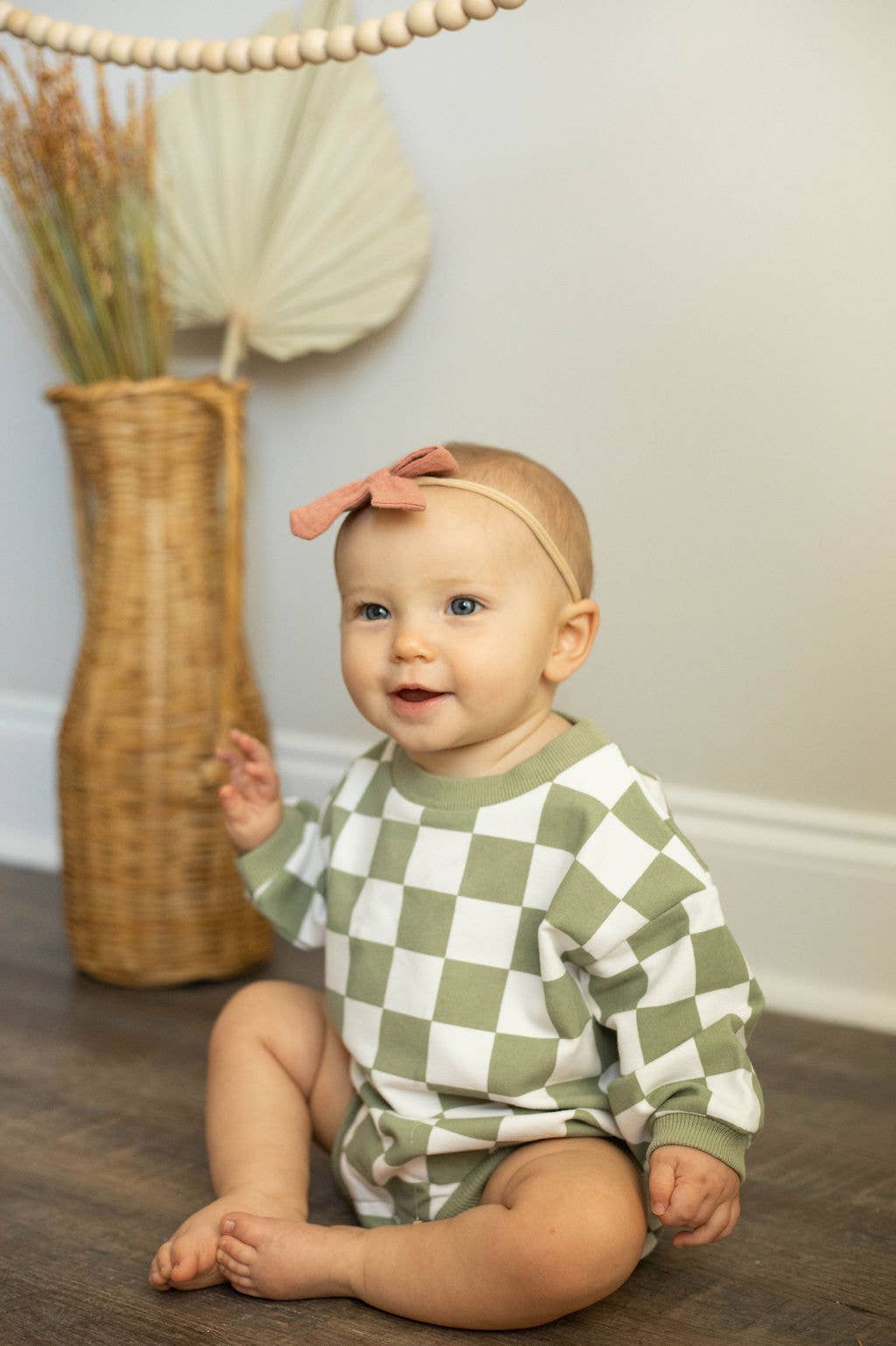 Little Organic Co – wholesale Bodysuit (non-footed) – Baby – Oversized organic checkered - Bubble Baby Romper12