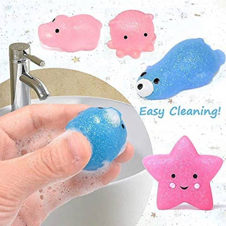 AlexisandGreenberg - Wholesale Squishy Toy - Kids & Baby - Glitter Squishes ! Glitter Mochi Kawaii ! Easter Birthday
