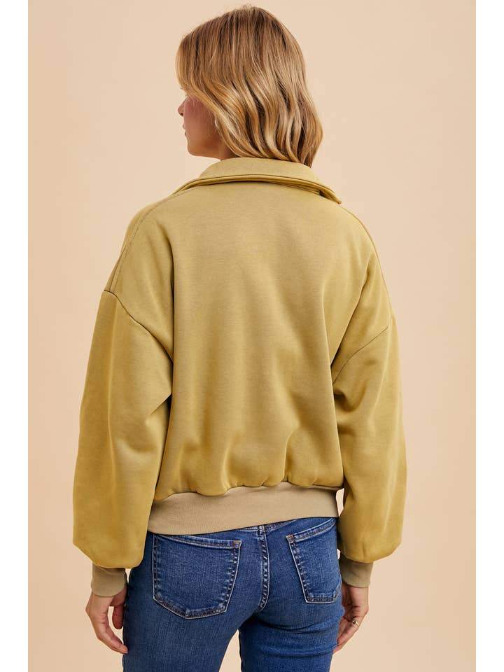 In Loom - Wholesale Sweatshirt - Women's - CROPPED POLO PULLOVER14