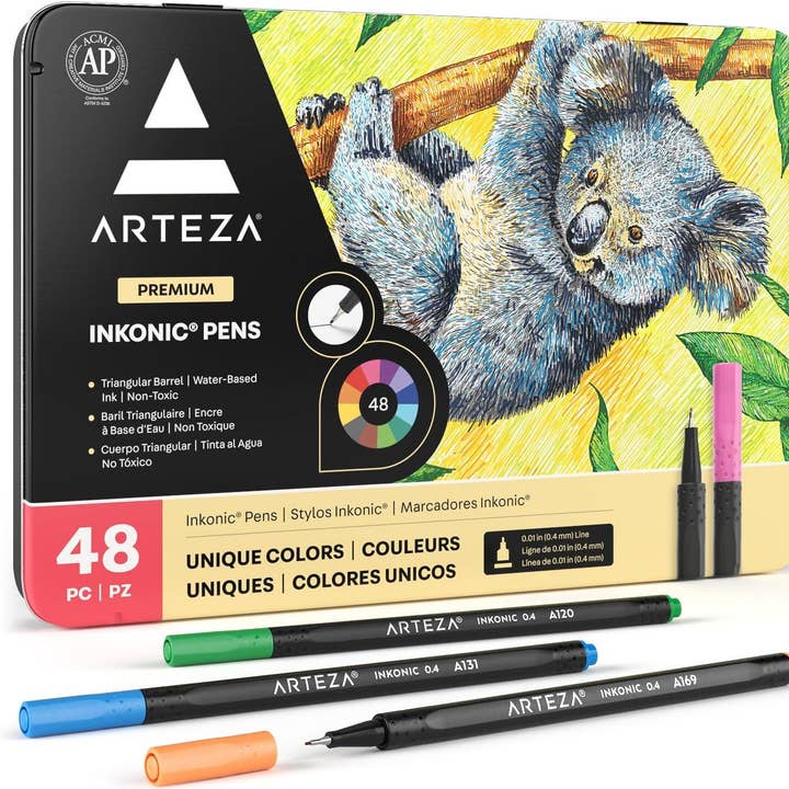 Plaid Crafts - Wholesale Pen - Arteza® Inkonic™ Fineliner Pens Set, 48 pc.0