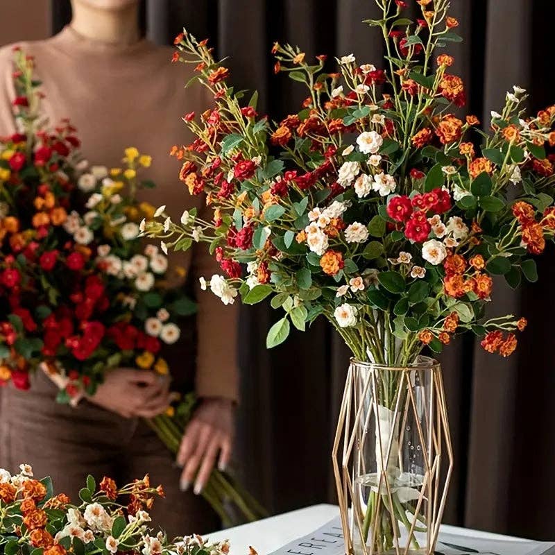 Huis Van Merken – wholesale Konstgjorda blommor – Blandade färger konstgjorda rosor - Realistiska fejkblommor bröllopsdekoration4
