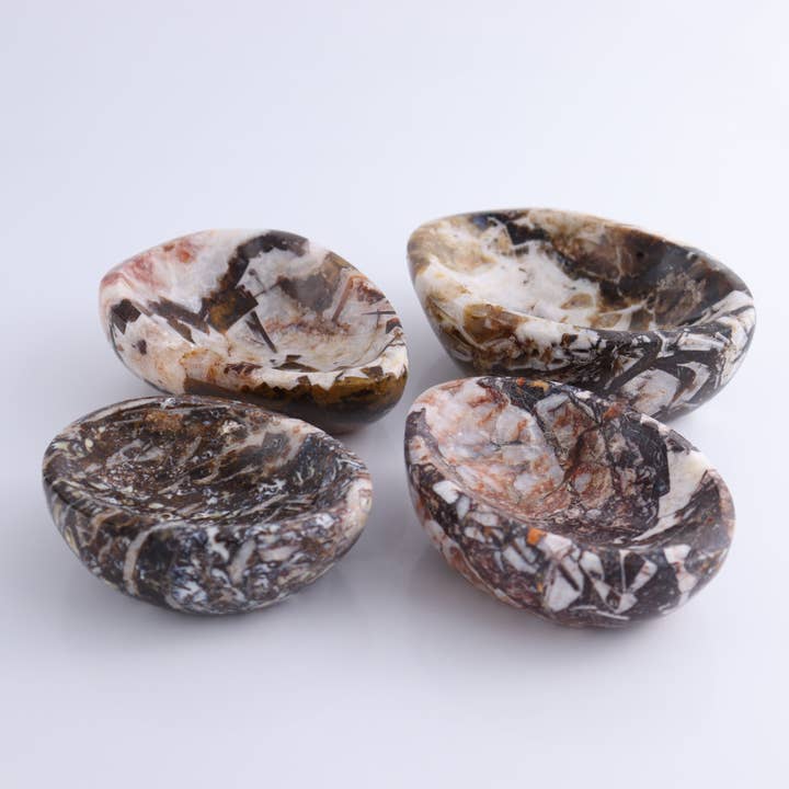 Mi Esperanza Minerals - Wholesale Decorative Plate/Dish/Bowl - Agate Bowls Set of 4