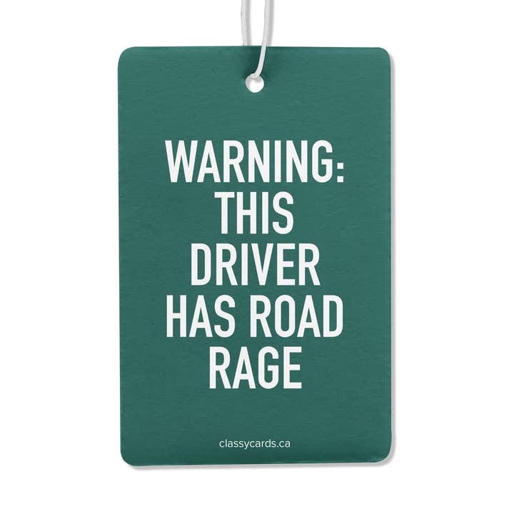 Road Rage Air Freshener for wholesale by Classy Cards Creative